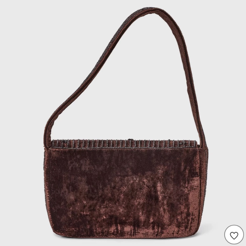 A New Day Espresso Martini brown velvet bag - Picture 7 of 12